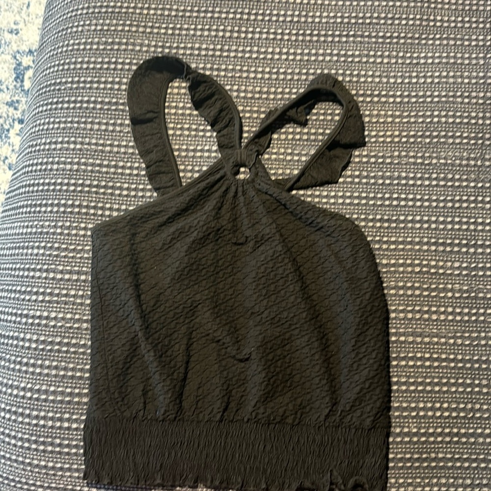 Anthropologie black cross tank top. Great condition-only worn twice.